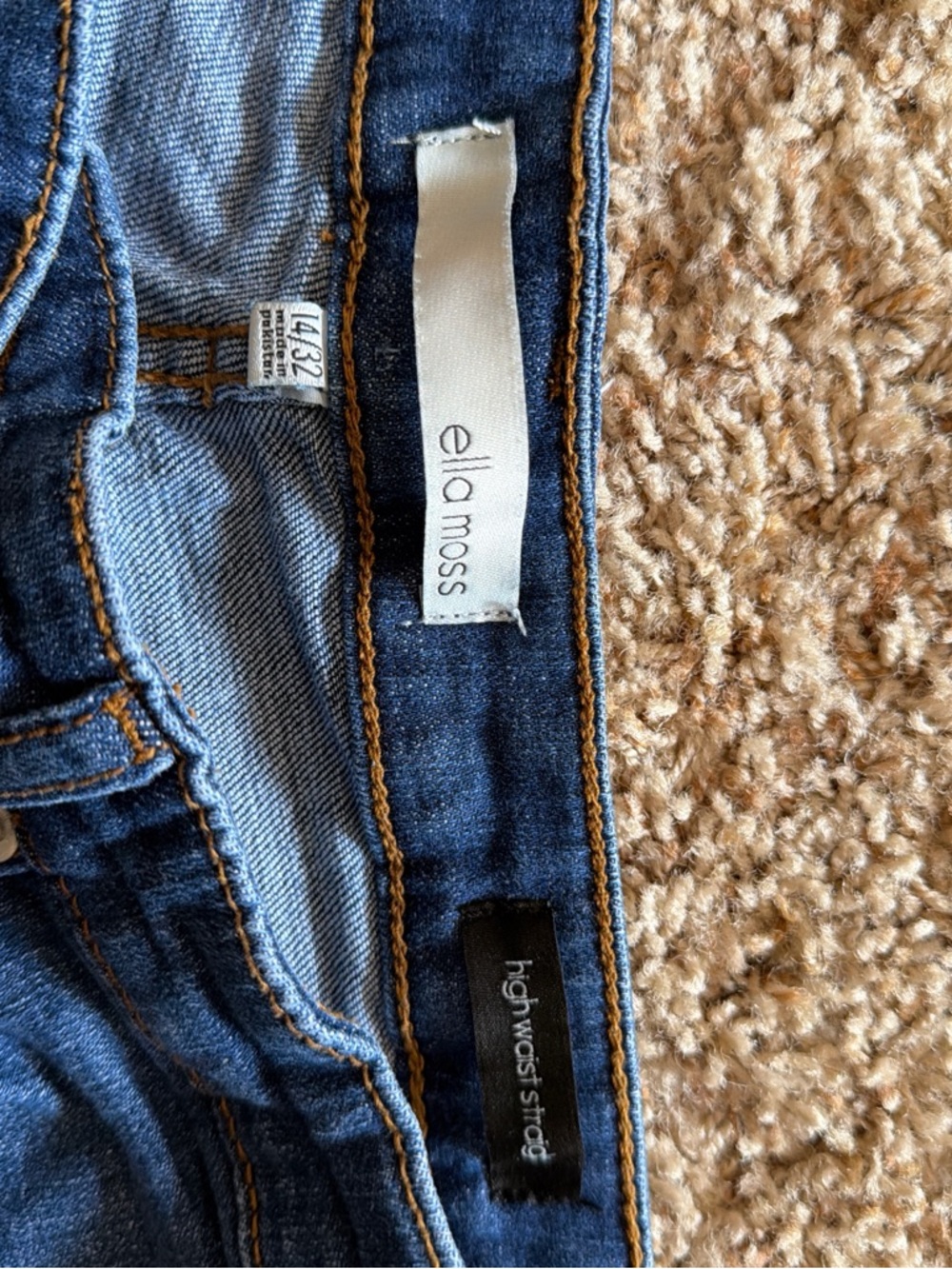 Ella Moss Dark Blue Boyfriend Jeans - Picture 3 of 3